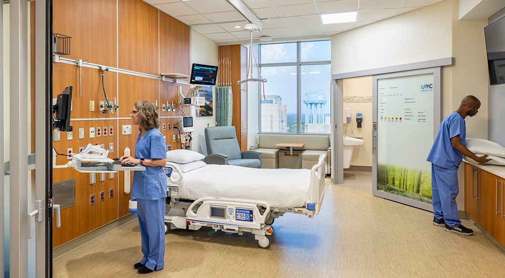 UNC Health – North Carolina Surgical Hospital, Chapel Hill, North Carolina: 2025 Design Showcase Honorable Mention, slide 1