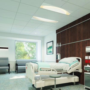 Saros Duo patient overbed luminaire, Focal Point