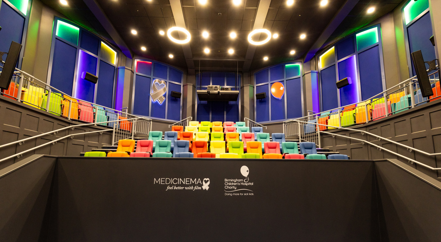Birmingham Children’s Hospital In England Turns Underutilized Lecture Hall Into Movie Theater, slide 0